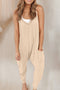 Little Daisy Closet - LDC Side Pockets Harem Pants V Neck Jumpsuit Apricot Romper