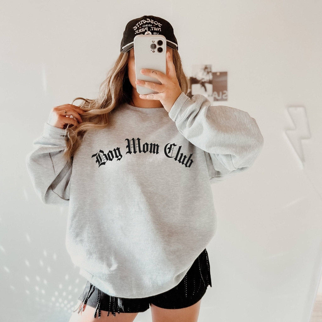 Sweetees Apparel - Boy Mom Club Blackletter Sweatshirt