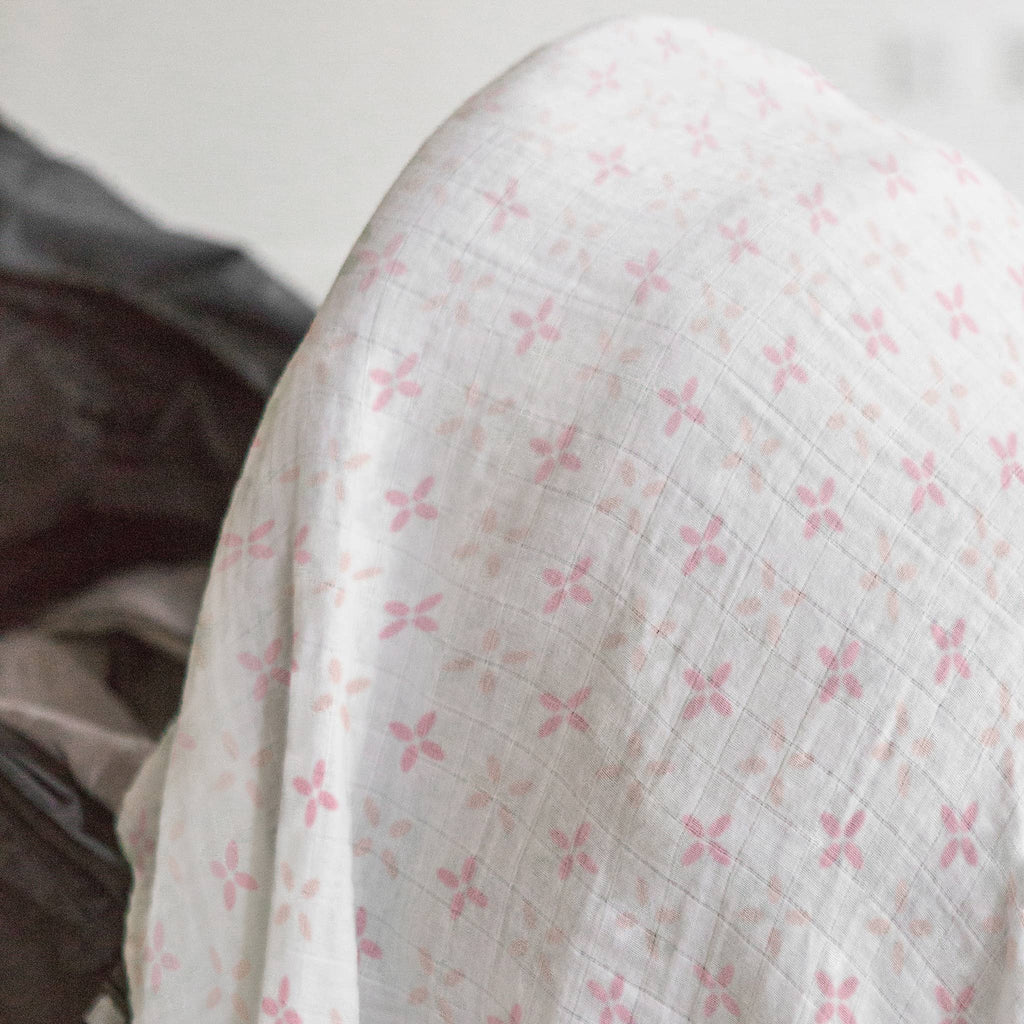 SwaddleDesigns - Muslin Swaddle Blankets (Set of 3), Pink Springfield