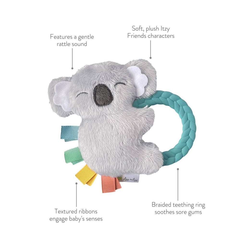Itzy Ritzy - Ritzy Rattle Pal™ Plush Rattle Pal with Teether: Dino