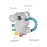 Itzy Ritzy - Ritzy Rattle Pal™ Plush Rattle Pal with Teether: Dino