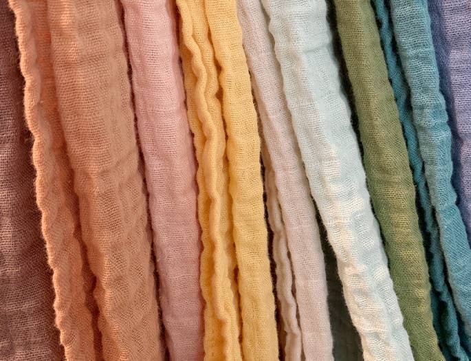 SwaddleDesigns - Denim Muslin Swaddle Blanket, Premium Cotton