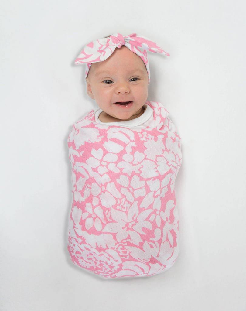 SwaddleDesigns - Lush Pink Marquisette Swaddle Blanket
