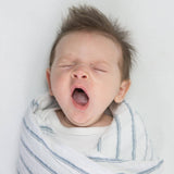 SwaddleDesigns - Muslin Swaddle Blankets (Set of 3), Indigo Denim