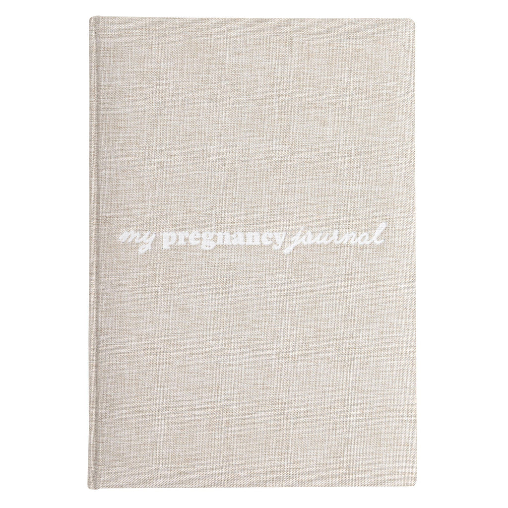 Kate & Milo - Beige Linen Pregnancy Journal, Memory Book