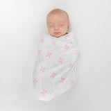 SwaddleDesigns - Muslin Swaddle Blankets (Set of 3), Pink Springfield