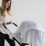 SwaddleDesigns - Muslin Swaddle Blankets (Set of 3), Indigo Denim