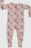 Miller & Co. - Bamboo Zipper Footie Pink Hunter