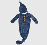 Newborn Bamboo Knot Gown and Hat