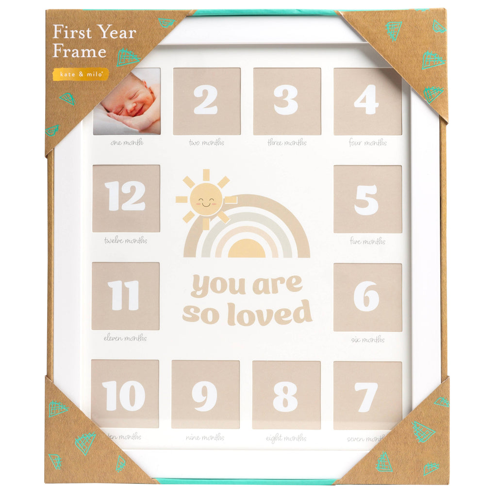 Kate & Milo - First Year Picture Frame, Beige
