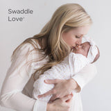 SwaddleDesigns - Muslin Swaddle Blankets (Set of 3), Floral with Gold Shimmer