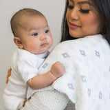 SwaddleDesigns - Muslin Swaddle Blankets (Set of 3), Indigo Denim