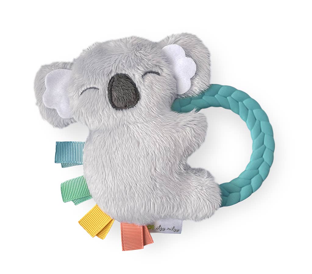 Itzy Ritzy - Ritzy Rattle Pal™ Plush Rattle Pal with Teether: Dino