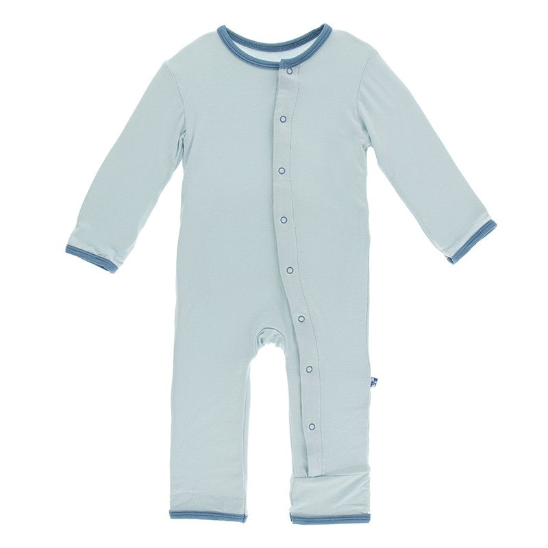 Kickee Baby Brother Coverall Spring Sky