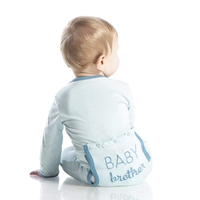 Kickee Baby Brother Coverall Spring Sky