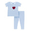 I <3 Grandma Short Sleeve Appliqué Pajama Set in Pond