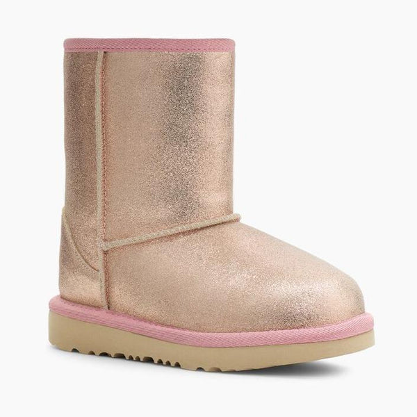 Ugg Kids' Classic II Metallic Glitter Rose Gold – Bevsrealkids