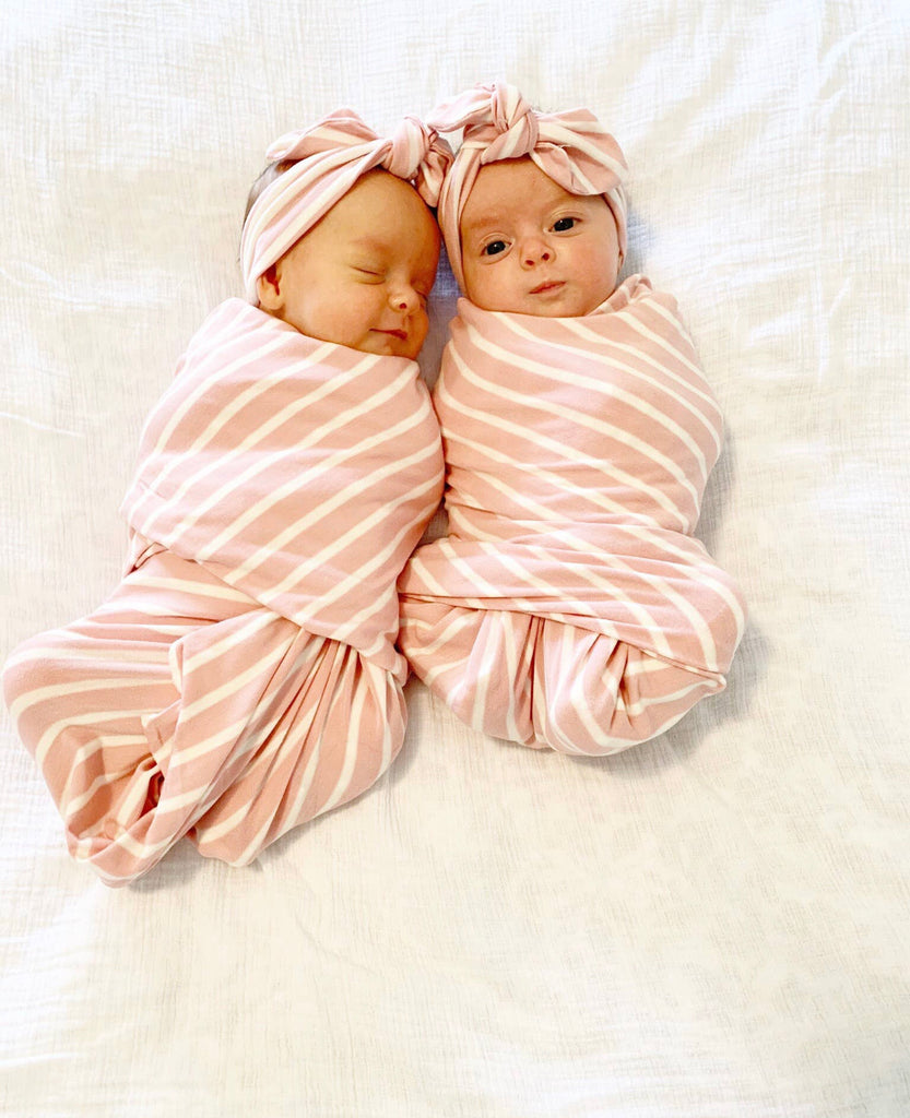 Mommy and Me Robe Swaddle 3 Piece Set