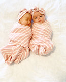 Mommy and Me Robe Swaddle 3 Piece Set