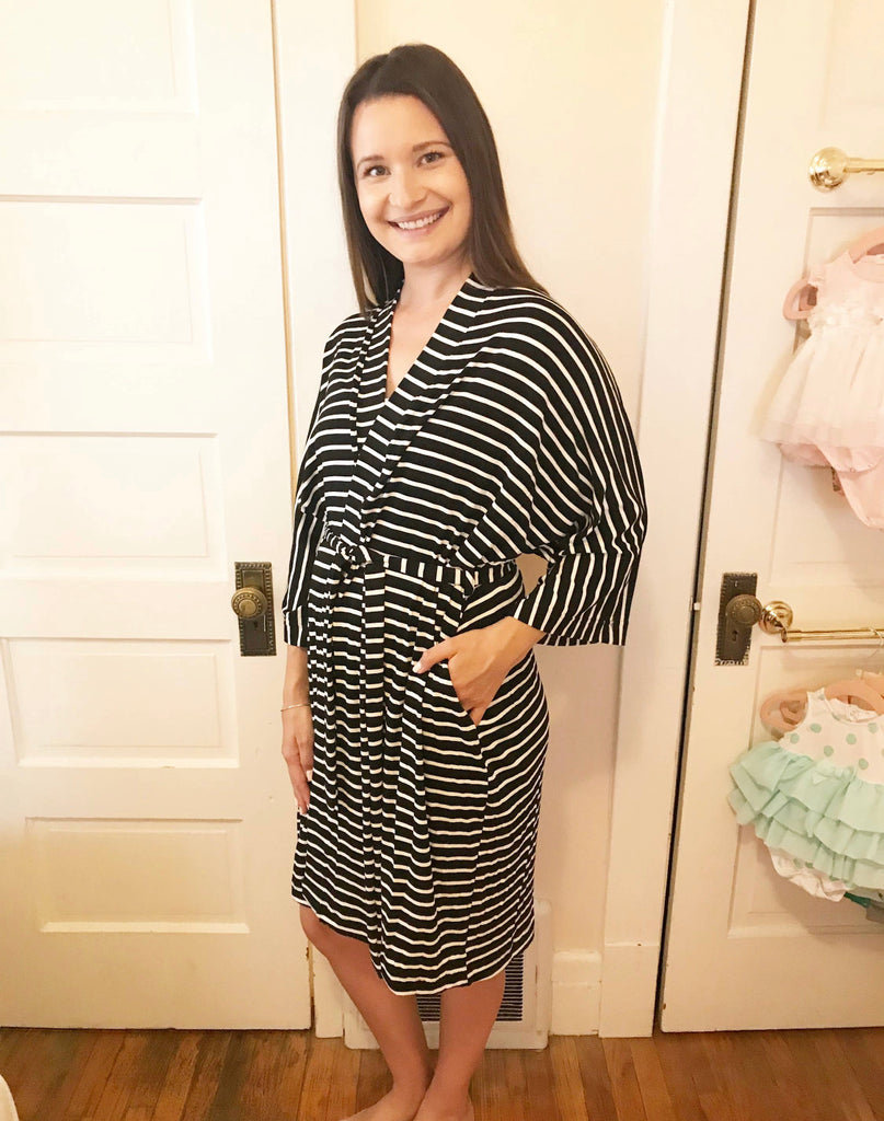 Mommy and Me Robe Swaddle 3 Piece Set