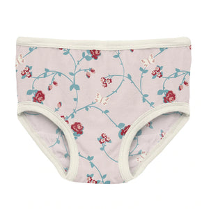 Kickee Girls Underwear Macaroon Floral Vines