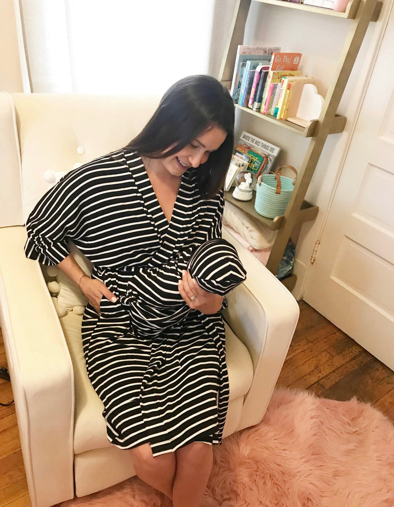 Mommy and Me Robe Swaddle 3 Piece Set