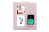 Kate & Milo - Linen Memory Babybook and Ink Pad, Pink