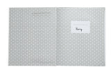 Kate & Milo - Linen Memory Babybook and Ink Pad, Gray