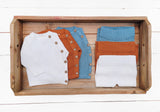 Mali Wear - Noah Cotton Knit 2pc Shirt and pants Baby Outfit Set: Mauve / 0-3m