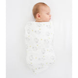 SwaddleDesigns - Muslin Swaddle Blankets (Set of 3), Little Lambs Goodnight