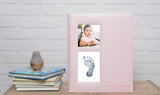 Kate & Milo - Linen Memory Babybook and Ink Pad, Pink