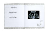 Kate & Milo - Linen Memory Babybook and Ink Pad, Gray