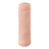 SwaddleDesigns - Peach Blush Muslin Swaddle Blanket, Premium Cotton