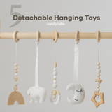Foldable Baby Play Gym with 5 Hanging Toys