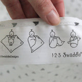 SwaddleDesigns - Muslin Swaddle Blankets (Set of 3), Floral with Gold Shimmer