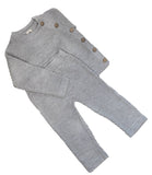 Mali Wear - Noah Cotton Knit 2pc Shirt and pants Baby Outfit Set: Mauve / 0-3m