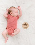 Kate & Milo - Baby Wooden Milestone Markers, Photo Prop, Neutral