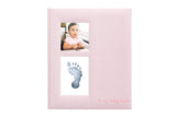 Kate & Milo - Linen Memory Babybook and Ink Pad, Pink