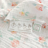 SwaddleDesigns - Muslin Swaddles (Set of 3), Peachy Pink Watercolor Floral