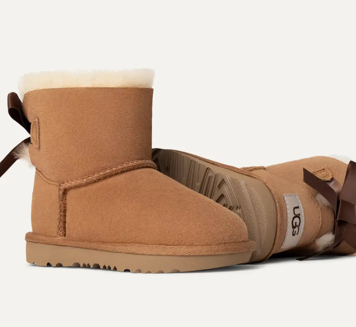 orange uggs with bows