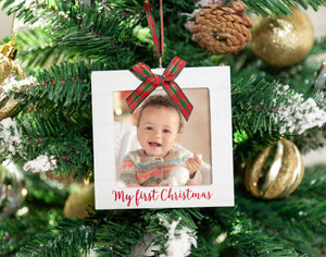 Kate & Milo - "My First Christmas" Holiday Photo Ornament