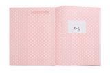 Kate & Milo - Linen Memory Babybook and Ink Pad, Pink