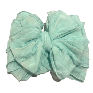 Rockin Royalty - Seafoam Ruffled Headband