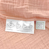 SwaddleDesigns - Peach Blush Muslin Swaddle Blanket, Premium Cotton