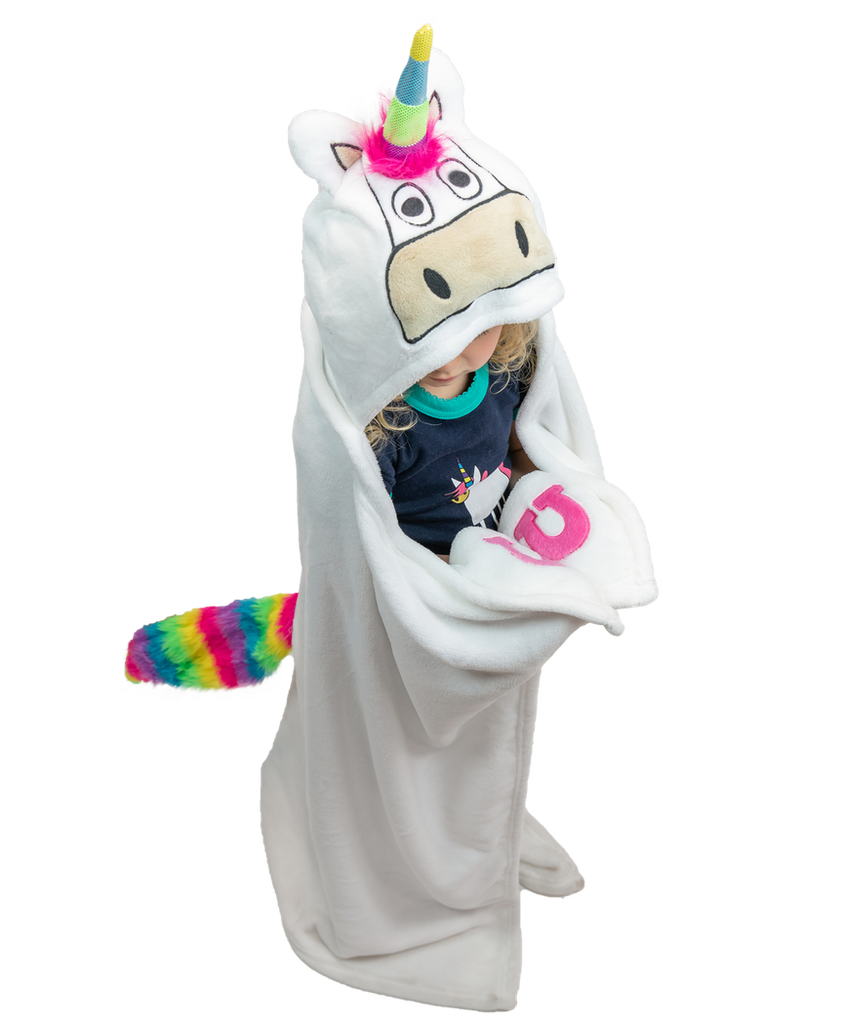 Unicorn Critter Hooded Blanket