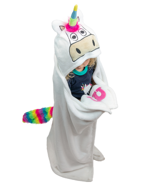Unicorn Critter Hooded Blanket