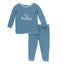 Holiday Long Sleeve Appliqué Pajama Set in Blue Moon Big Brother