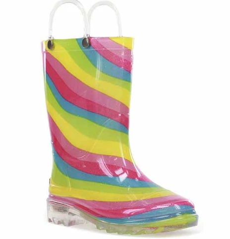 Rainbow Light Up Rain Boots