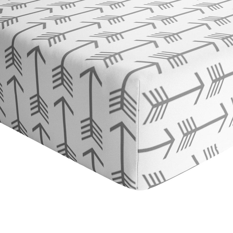 Gray Arrows Crib Sheet
