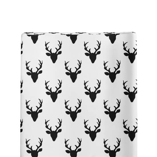 Changing Pad Cover Black and White Buck